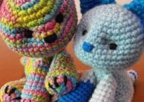 1 pareja de gatito a ganchillo amigurumi