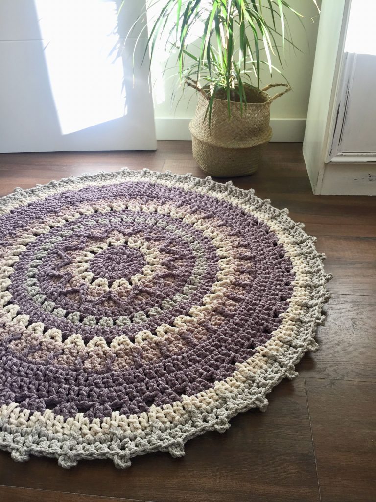 alfombra mandala a crochet