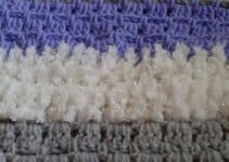 mantas crochet a rayas de 2 o más colores