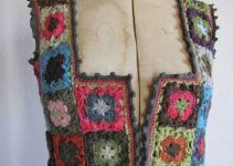 chalecos a crochet con grannys en 3 colores