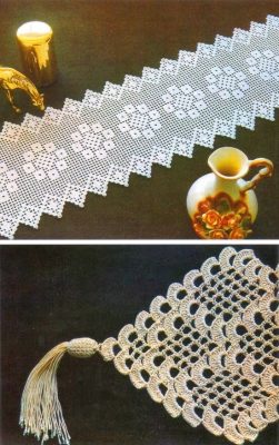 tapetes a crochet rectangulares mesa