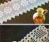 3 patrones de camino de mesa al crochet rectangular