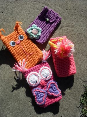 fundas para celular crochet