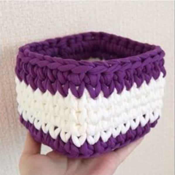 canasto tejido a crochet