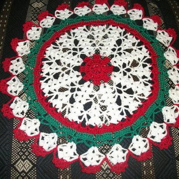 tejidos crochet navideños tapete
