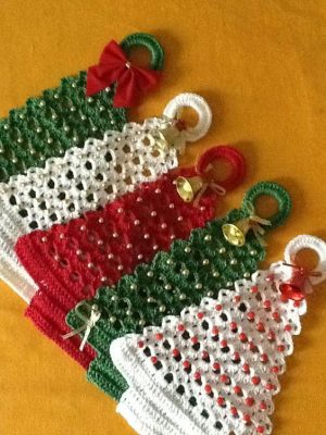 arbol de navidad a crochet varios