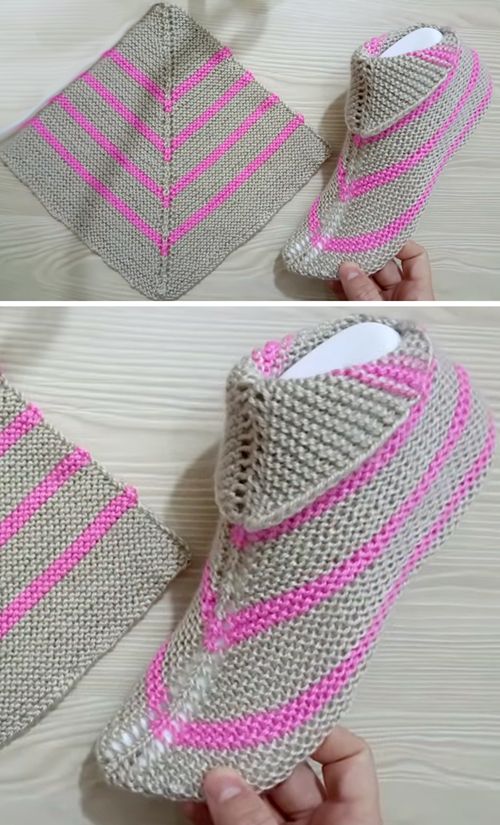 calcetines dos agujas patrones combinados