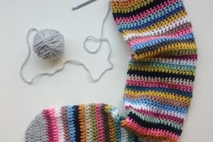 medias de lana a crochet colores