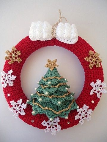 adornos de navidad a crochet arbol