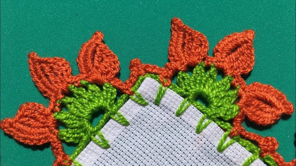 puntilla a crochet para servilletas flores
