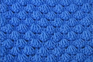 puntos crochet para mantas en forma de concha