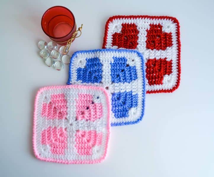 posavasos a crochet patrones con juegos de imagenes