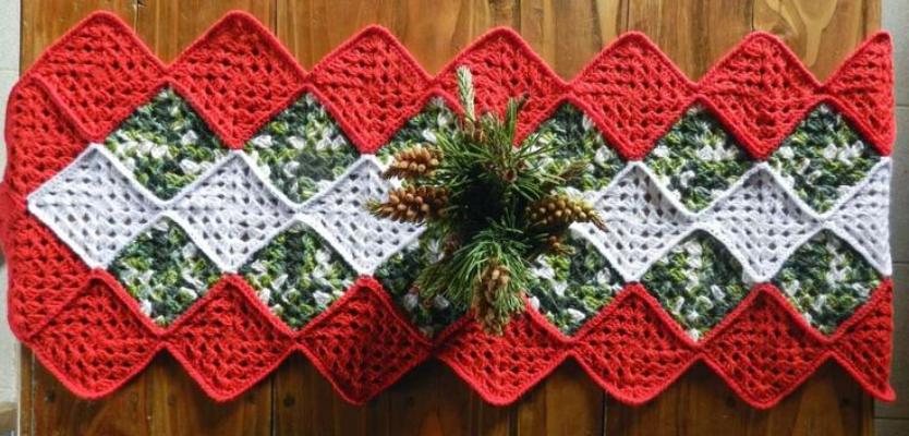 centros de mesa navideños a crochet pequeñas muestras